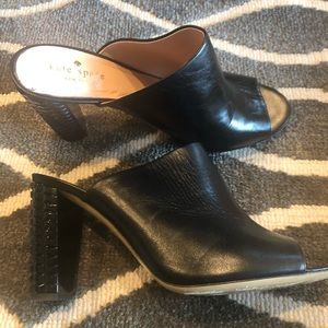 New-ish Kate Spade heeled peep toe mules